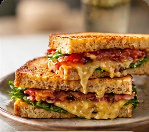 Freshly made sandwich